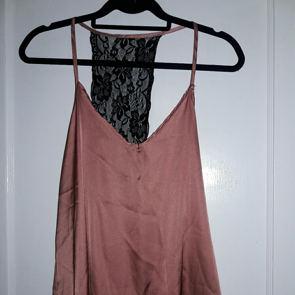 Brand New pretty lace and polyester tank top